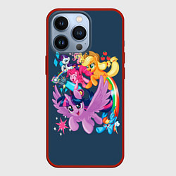 Чехол для iPhone 13 Pro Пони тим, цвет: 3D-красный