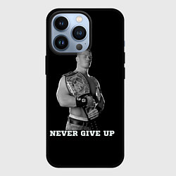 Чехол для iPhone 13 Pro Never give up, цвет: 3D-черный