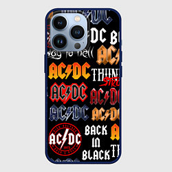 Чехол для iPhone 13 Pro AC DC LOGOBOMBING, цвет: 3D-тёмно-синий