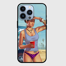 Чехол для iPhone 13 Pro Girl with coffee, цвет: 3D-черный