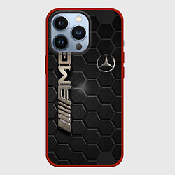 Чехол для iPhone 13 Pro MERCEDES LOGO BRONZE, цвет: 3D-красный
