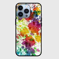 Чехол для iPhone 13 Pro Красно-жёлтые пятна, цвет: 3D-черный