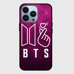 Чехол для iPhone 13 Pro BTS БТС K-Heart Z, цвет: 3D-черный