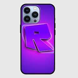 Чехол для iPhone 13 Pro ROBLOX NEON LOGO РОБЛОКС, цвет: 3D-черный