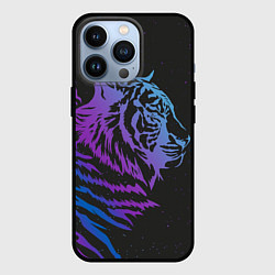 Чехол для iPhone 13 Pro Tiger Neon, цвет: 3D-черный