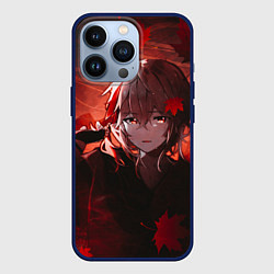 Чехол для iPhone 13 Pro Кадзуха в кленовых листьях, цвет: 3D-тёмно-синий
