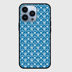 Чехол для iPhone 13 Pro Снеговик Хоккей, цвет: 3D-черный