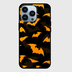 Чехол для iPhone 13 Pro ЛЕТУЧИЕ МЫШИ НОЧЬ ХЕЛЛОУИН HALLOWEEN NIGHT BATS, цвет: 3D-черный