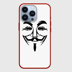 Чехол для iPhone 13 Pro Анонимус!!, цвет: 3D-красный