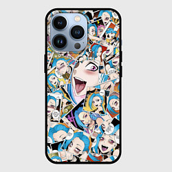 Чехол для iPhone 13 Pro Jinx Ahegao, цвет: 3D-черный