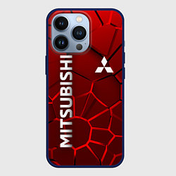Чехол для iPhone 13 Pro Митсубиси 3D плиты, цвет: 3D-тёмно-синий