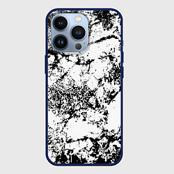 Чехол для iPhone 13 Pro Эффект линогравюры, цвет: 3D-тёмно-синий