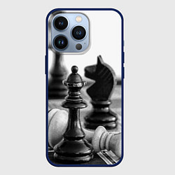 Чехол для iPhone 13 Pro Шах и мат Шахматы, цвет: 3D-тёмно-синий