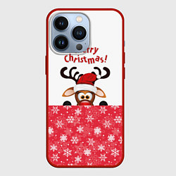 Чехол iPhone 13 Pro Оленёнок Merry Christmas