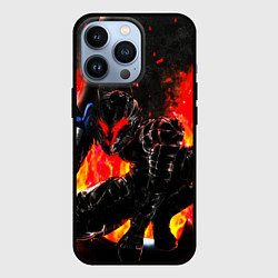 Чехол для iPhone 13 Pro БЕРСЕРК ОГНЕННЫЙ BERSERK, цвет: 3D-черный
