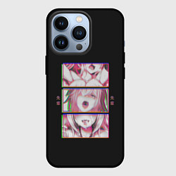 Чехол для iPhone 13 Pro Ahegao девушка, цвет: 3D-черный