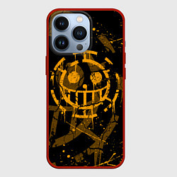 Чехол для iPhone 13 Pro ВАН ПИС ПИРАТЫ ЖЁЛТЫЙ ЛОГО, цвет: 3D-красный