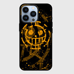 Чехол для iPhone 13 Pro ВАН ПИС ПИРАТЫ ЖЁЛТЫЙ ЛОГО, цвет: 3D-черный