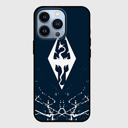 Чехол для iPhone 13 Pro THE ELDER SCROLLS SKYRIM ЭМБЛЕМА ДРАКОНА, цвет: 3D-черный