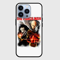 Чехол для iPhone 13 Pro Сайтама и Генос One Punch-Man, цвет: 3D-черный