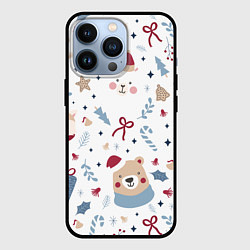 Чехол для iPhone 13 Pro Забавный Новый Год, цвет: 3D-черный