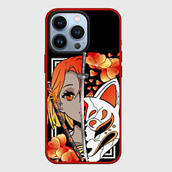 Чехол для iPhone 13 Pro Samurai girl, цвет: 3D-красный
