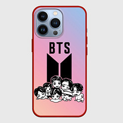 Чехол для iPhone 13 Pro BTS БТС БИТИЭС СОЛИСТЫ, цвет: 3D-красный