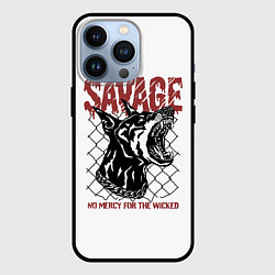 Чехол для iPhone 13 Pro Злой Доберман, цвет: 3D-черный