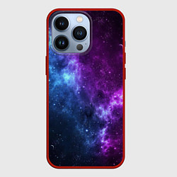 Чехол для iPhone 13 Pro NEON GALAXY НЕОНОВЫЙ КОСМОС, цвет: 3D-красный