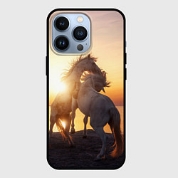 Чехол iPhone 13 Pro Лошади на закате