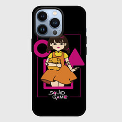 Чехол для iPhone 13 Pro Игра в кальмара кукла,, цвет: 3D-черный