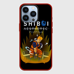 Чехол для iPhone 13 Pro Гоку со штангой, Dragon ball, цвет: 3D-красный