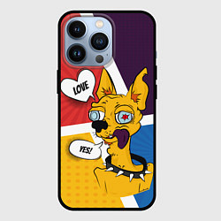 Чехол для iPhone 13 Pro Comics Пес Dog Love Yes, цвет: 3D-черный