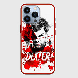 Чехол для iPhone 13 Pro Декстер Морган портрет, цвет: 3D-красный