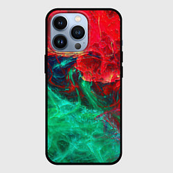 Чехол для iPhone 13 Pro НЕОНОВАЯ ТОКСИЧНАЯ АБСТРАКЦИЯ NEON TOXIC WAVES, цвет: 3D-черный