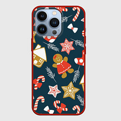 Чехол для iPhone 13 Pro Merry Christmas!!!, цвет: 3D-красный