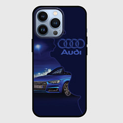 Чехол для iPhone 13 Pro AUDI лого, цвет: 3D-черный