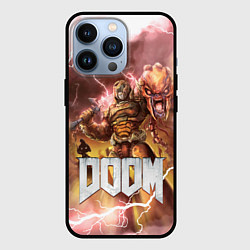 Чехол для iPhone 13 Pro Брутальный DoomGay Hell rock, цвет: 3D-черный