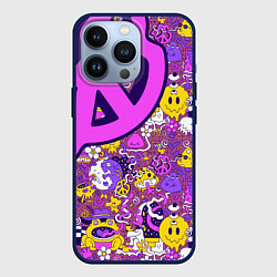 Чехол для iPhone 13 Pro Психоделика Существа Знаки, цвет: 3D-тёмно-синий