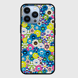 Чехол для iPhone 13 Pro Takashi Murakami Улыбающиеся цветы, цвет: 3D-черный