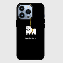 Чехол для iPhone 13 Pro UNDERTALE DOG НА КАНАТЕ, цвет: 3D-черный