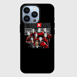 Чехол для iPhone 13 Pro LA CASA DE PAPEL BELLA CIAO - СЕРИАЛ БУМАЖНЫЙ ДОМ, цвет: 3D-черный