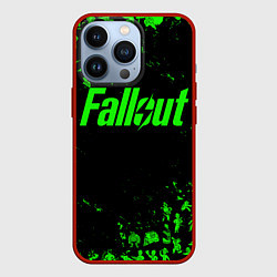 Чехол для iPhone 13 Pro FALLOUT ПУПСЫ ПАТТЕРН ЗЕЛЁНЫЙ ЯДЕРНАЯ ЗИМА, цвет: 3D-красный