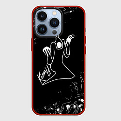 Чехол для iPhone 13 Pro KIZARU ПРИЗРАК ЛОГО БЕЛЫЙ, цвет: 3D-красный