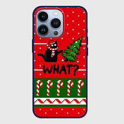 Чехол для iPhone 13 Pro WHAT КОТИК CAT, цвет: 3D-тёмно-синий