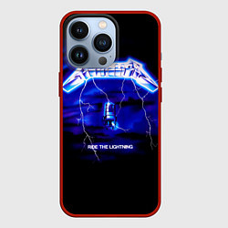 Чехол для iPhone 13 Pro Ride the Lightning - Metallica, цвет: 3D-красный