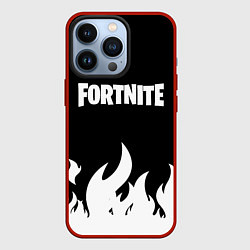 Чехол для iPhone 13 Pro Fortnite Огонь, цвет: 3D-красный