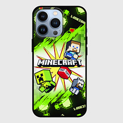 Чехол для iPhone 13 Pro MINECRAFT ART МАЙНКРАФТ АРТ, цвет: 3D-черный