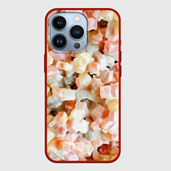 Чехол для iPhone 13 Pro Салат Оливье Новогодняя Оливьешка, цвет: 3D-красный