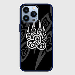 Чехол для iPhone 13 Pro ПЕЧАТЬ ВЕЛЕСА КОГТИ БЕЛЫЕ, цвет: 3D-тёмно-синий